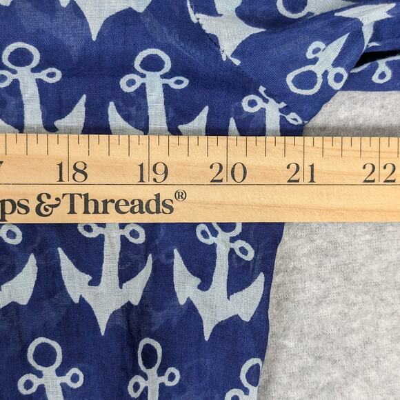 Flora by Rockflowerpaper Swim Coverup Womens Small Navy Nautical Coastal Beach - Picture 10 of 13